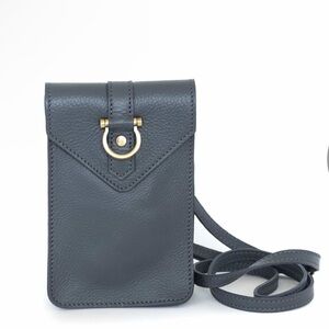 SAPAHN GRACE CROSSBODY Gray Leather Crossbody Bag